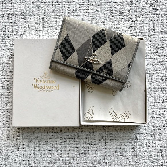 Vivienne Westwood Handbags - Vivienne Westwood wallet argyle EUC accessories blue and grey medium size